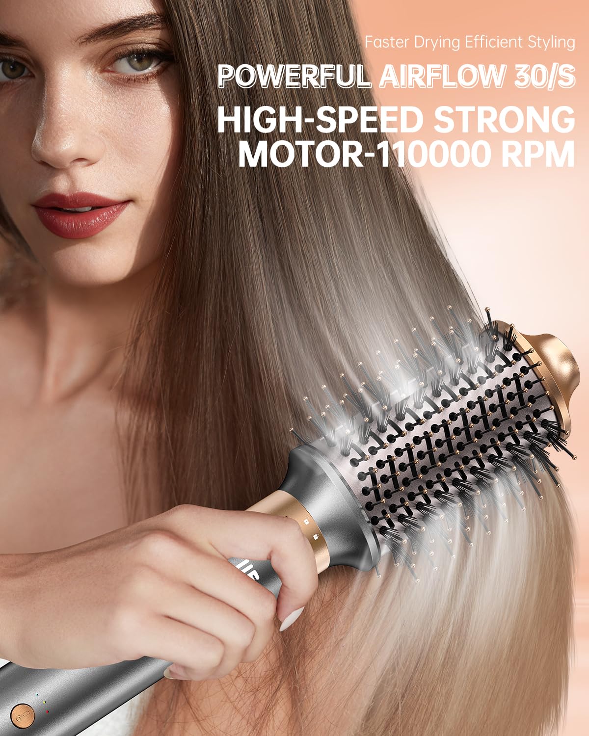 webeauty cepillo oval 60mm para volumen natural en cabello