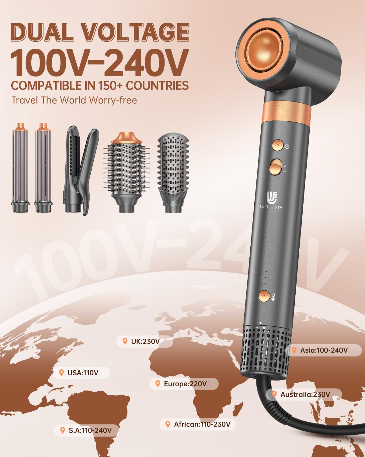 webeauty control temperatura inteligente ceramico calor uniforme brillo suave