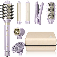 webeauty secador-aire cepillo 8-en-1 en acción para peinar y secar.
