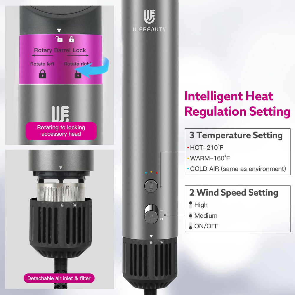 webeauty secador-cepillo 5 en 1 regalo ideal en empaque atractivo