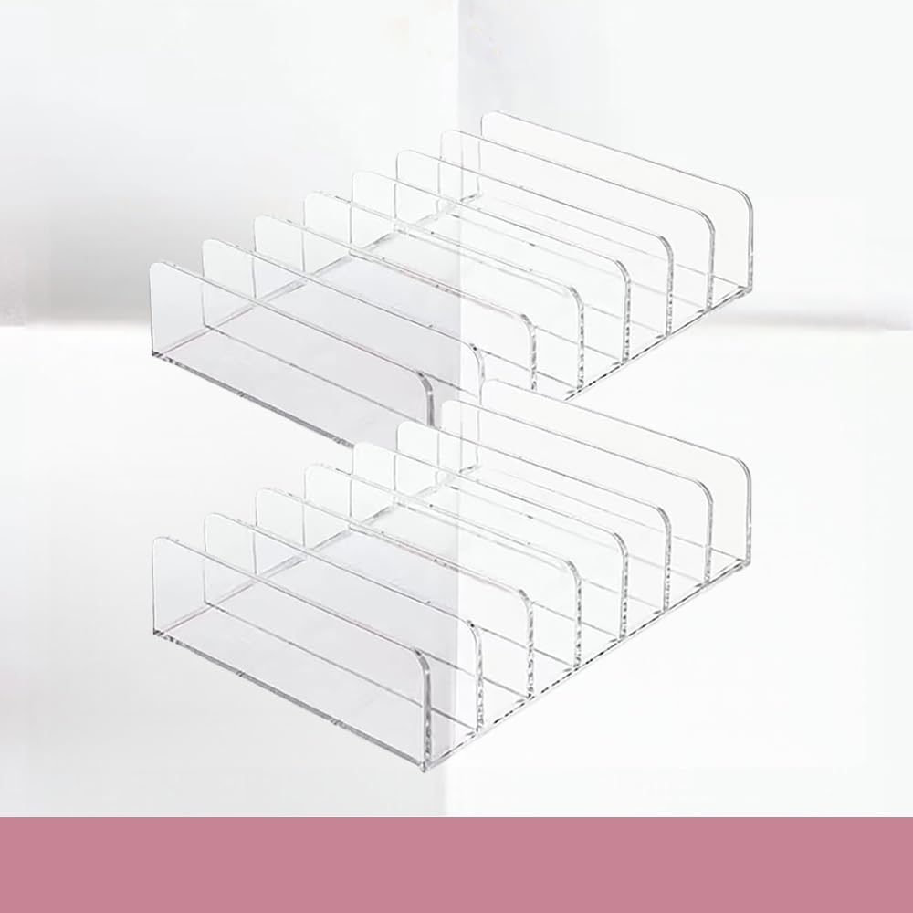 WECHENG organizador acrílico para maquillaje, 7 secciones, ordenado y compacto.