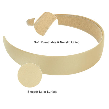 Bandas satinadas Wecoe en verde para estilos naturales.