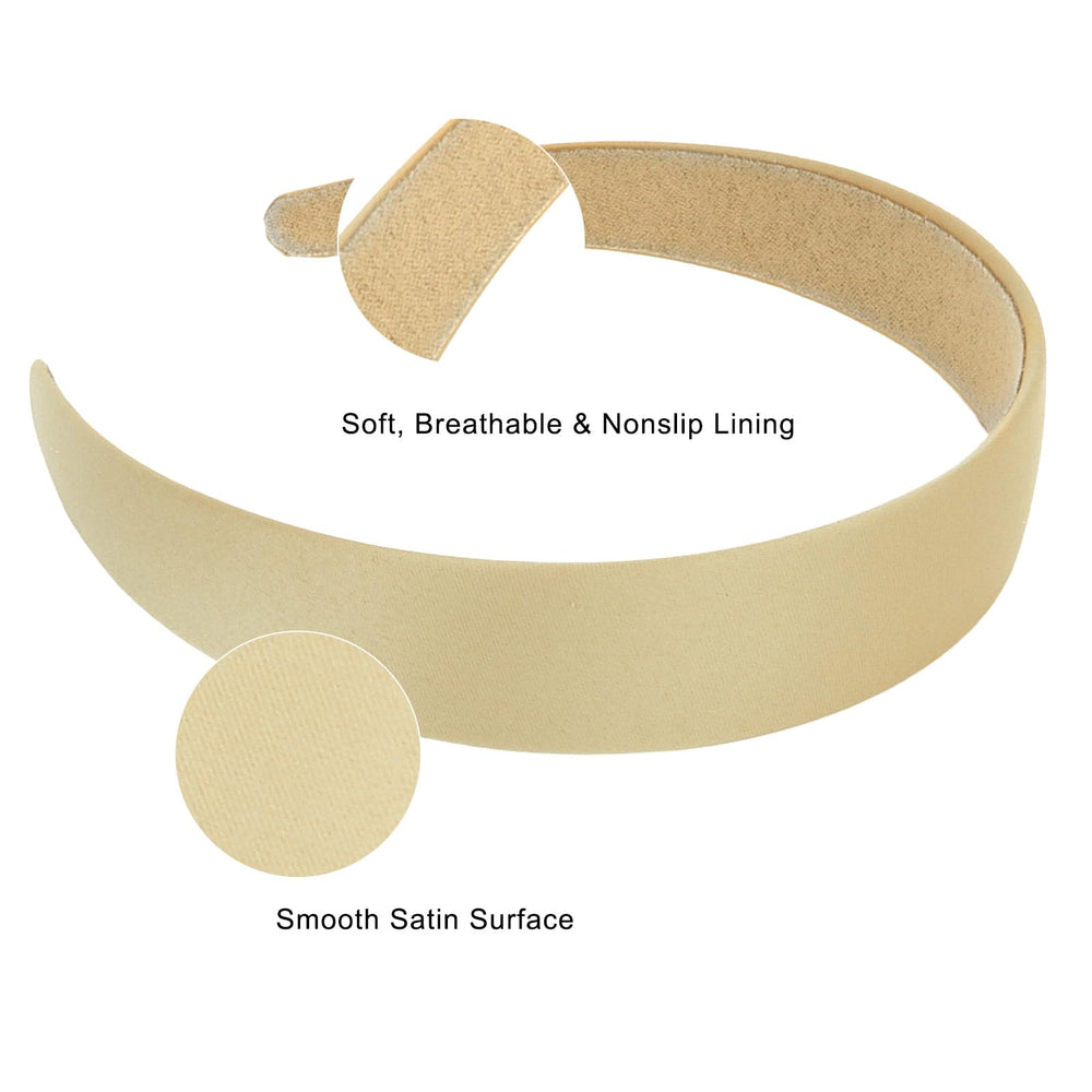 Bandas satinadas Wecoe en verde para estilos naturales.