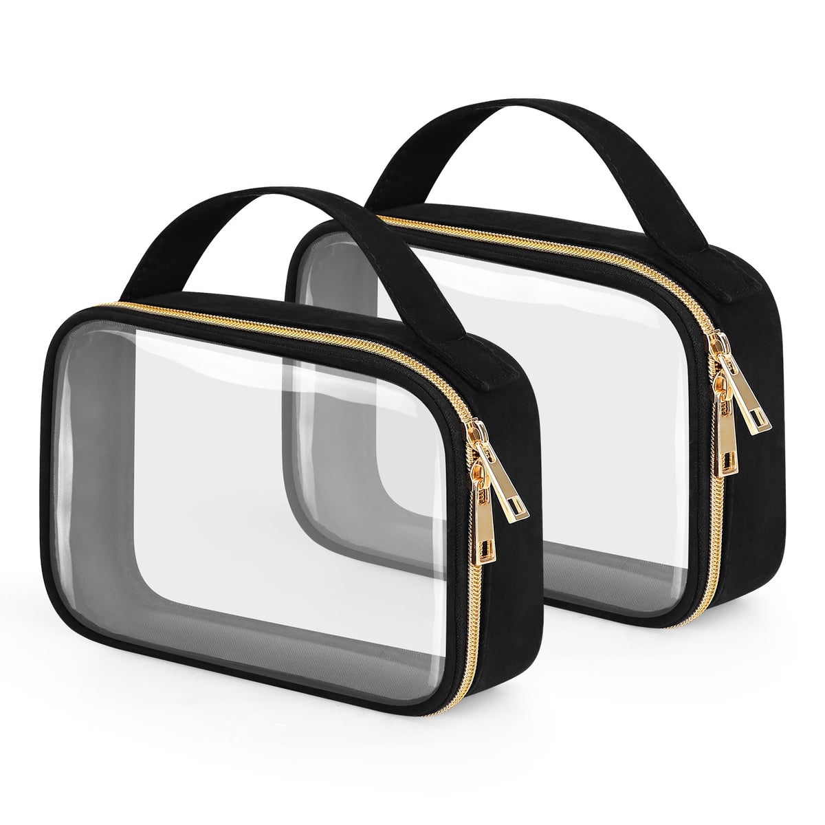 Wedama bolsa de bano transparente con doble cierre, ideal para organización en casa o viaje