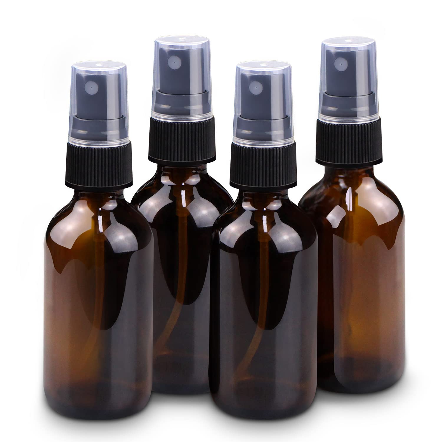 Wedama botellas rociador vidrio ámbar 2oz, ideal para viaje y cuidado de la piel