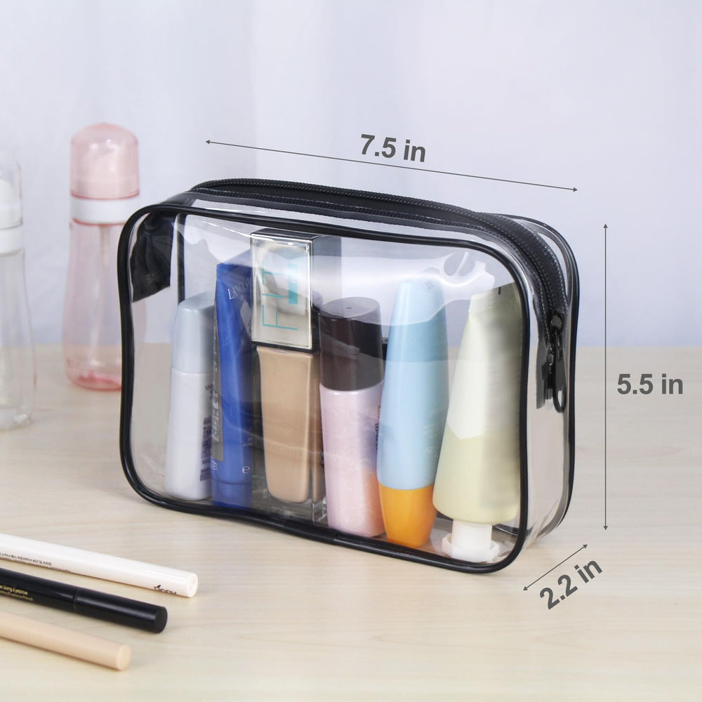 Wedama estuche cosmético transparente, diseño práctico para inspección rápida en aeropuertos