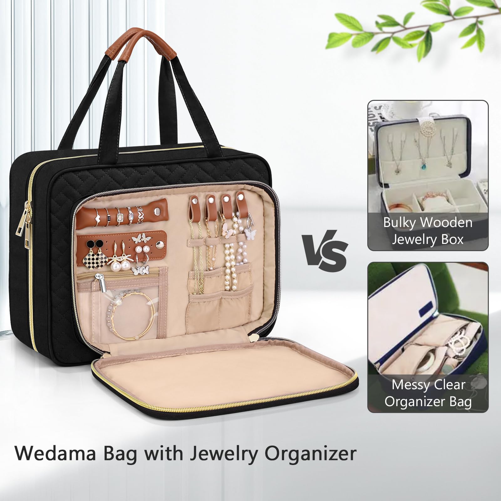 Wedama organizador de joyas integrado para collares y anillos