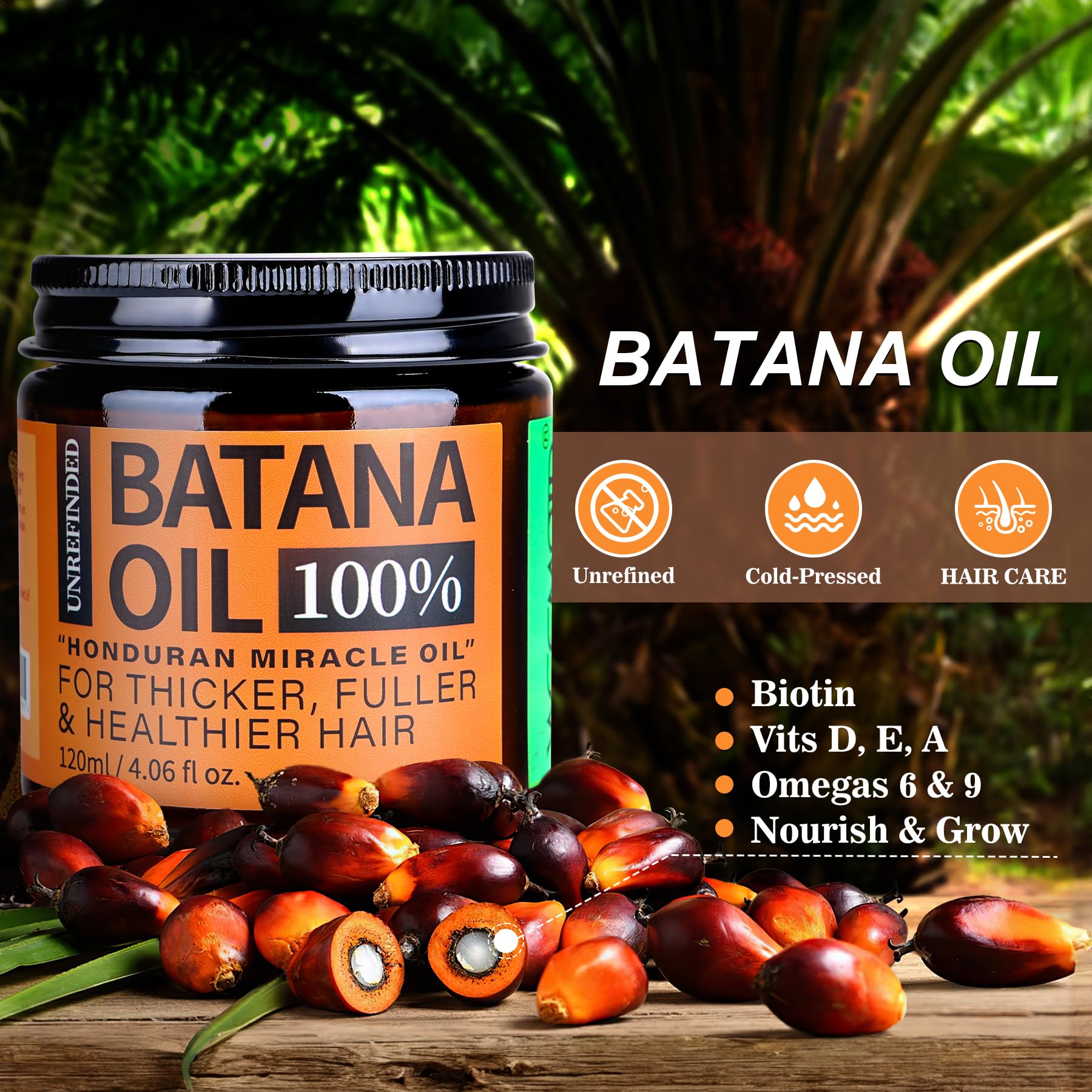WEEMOTD Batana Oil mejora la textura para cabello suave y brillante.