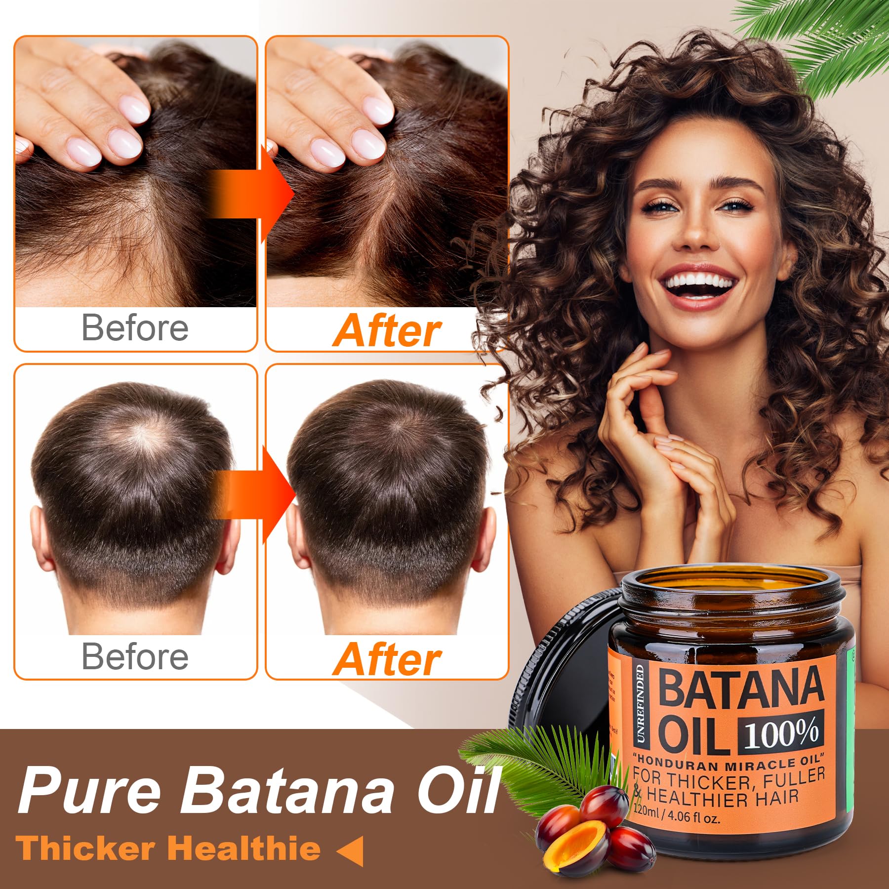 Envase de 4 oz de WEEMOTD Batana Oil, fácil de medir.
