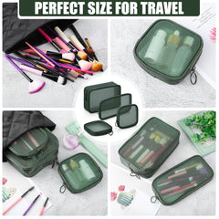 Weewooday bolsa malla grande con cremallera para productos de cuidado.