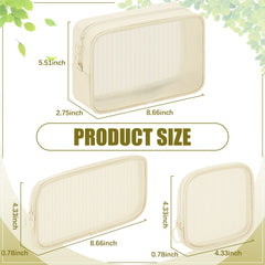 Weewooday bolsa malla con medidas 11,5 cm, ideal para maquillaje compacto.