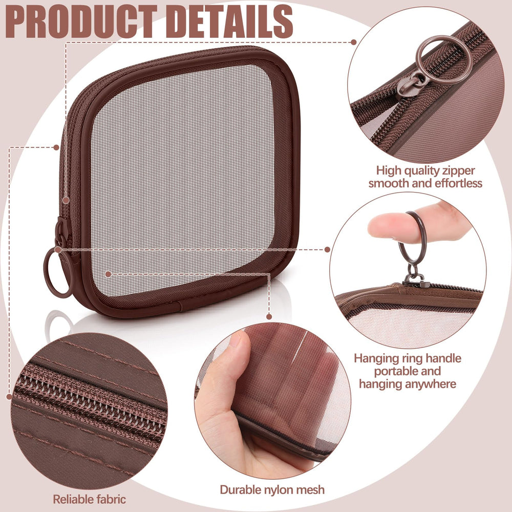 Weewooday estuche malla viaje portátil para maquillaje ligero y fácil de transportar