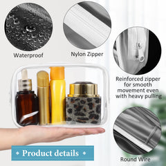 Weewooday sac voyage maquillage transparent, organisation pratique en déplacement.