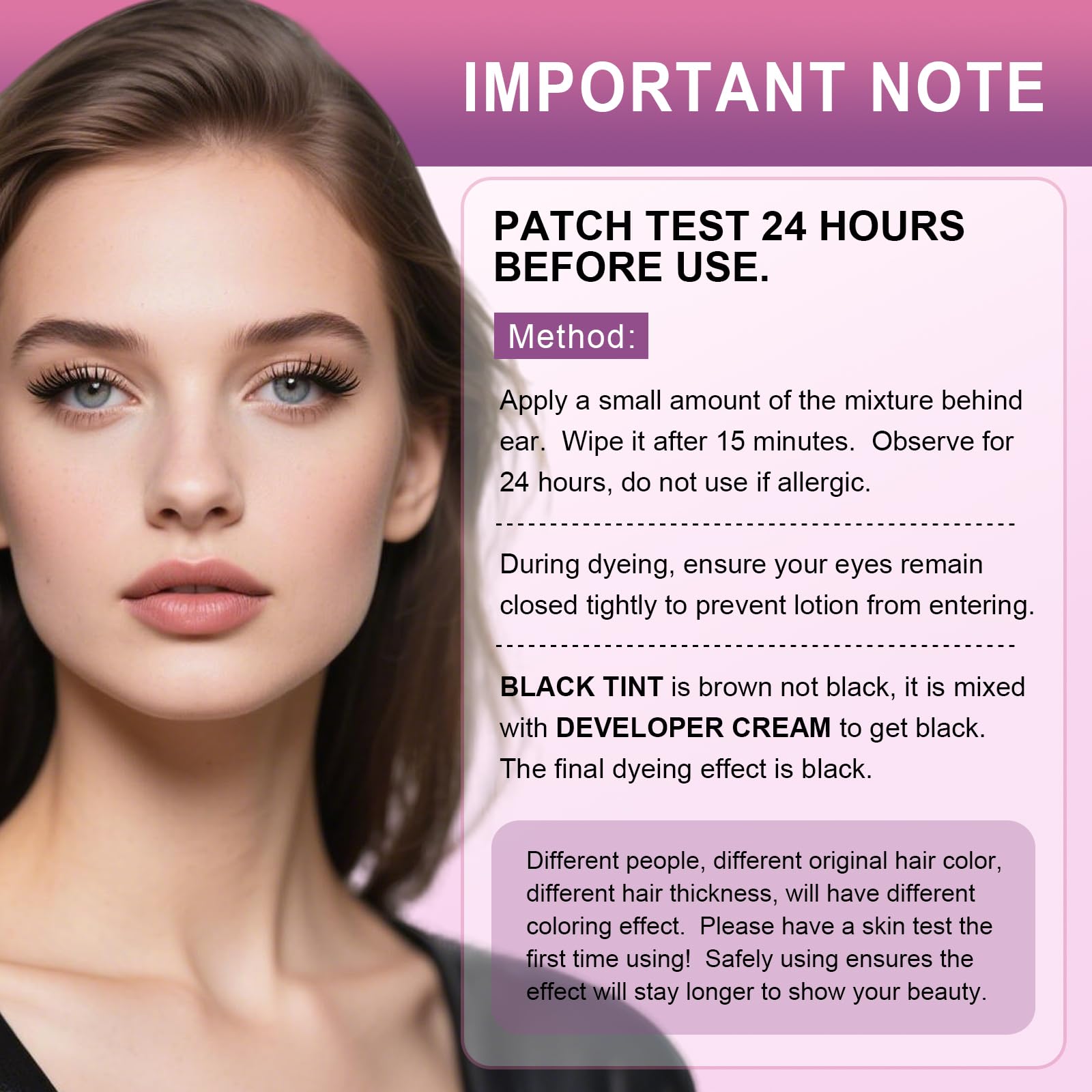 WEILNELL tono negro profundo para pestañas y cejas definidas.