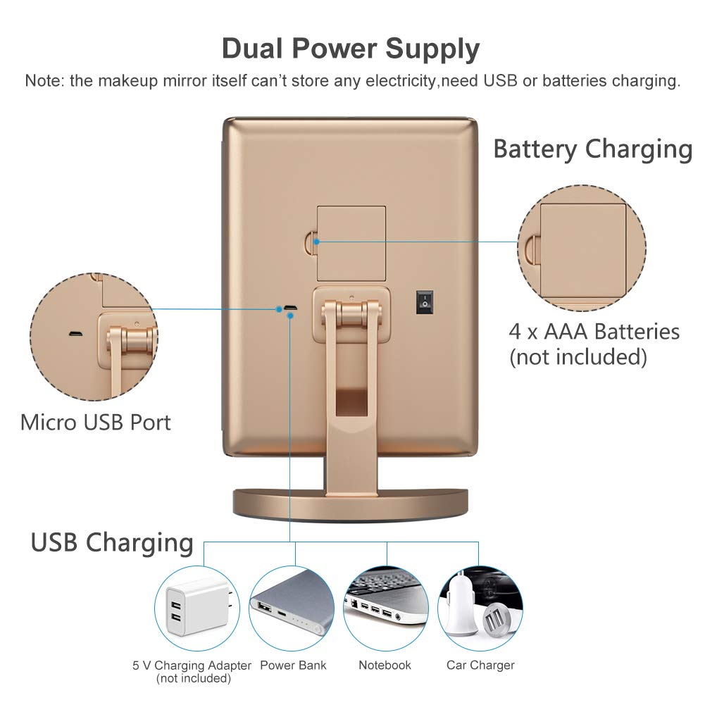 WEILY alimentación dual USB o pilas para usar en cualquier sitio
