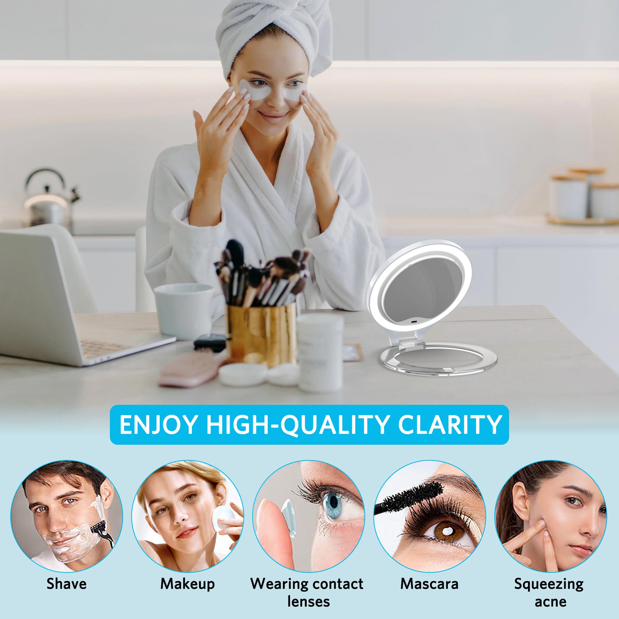 WEILY Ideal para viajar, cabe en bolso y está listo para usar.