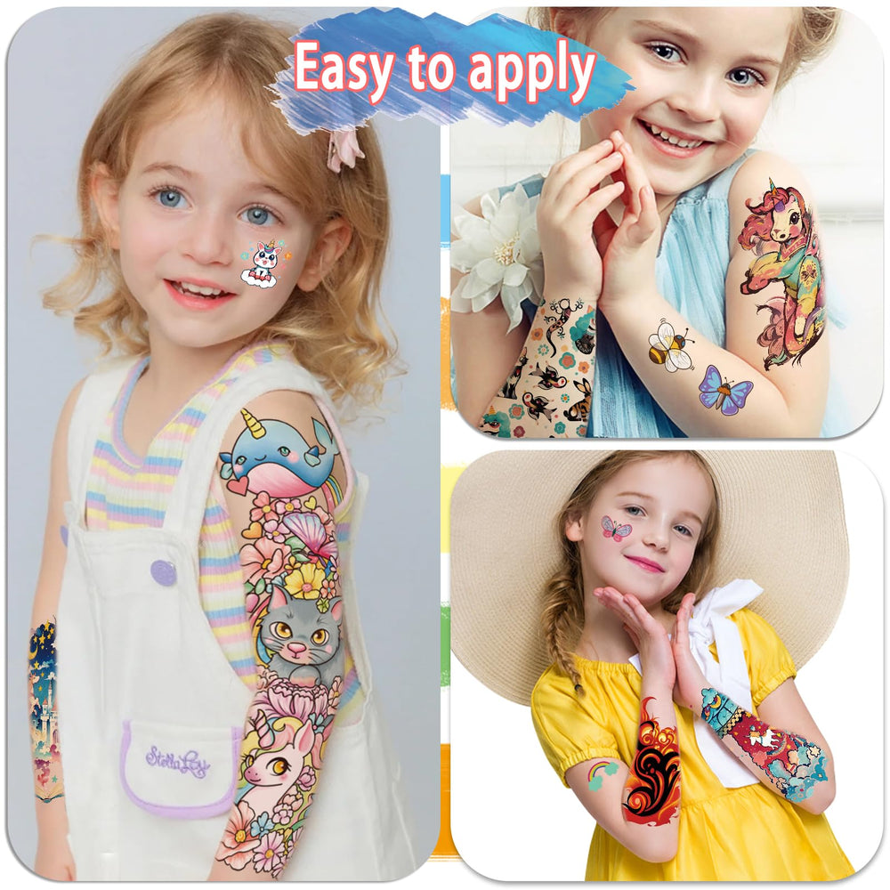 Weipbwor tatuajes temporales, gato, fáciles de aplicar y divertidos