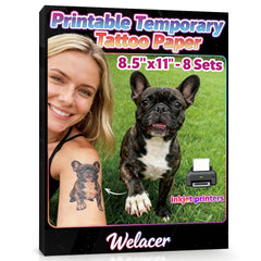 Welacer papel tatuaje temporal para impresión en casa, ideal para regalos y personalización.