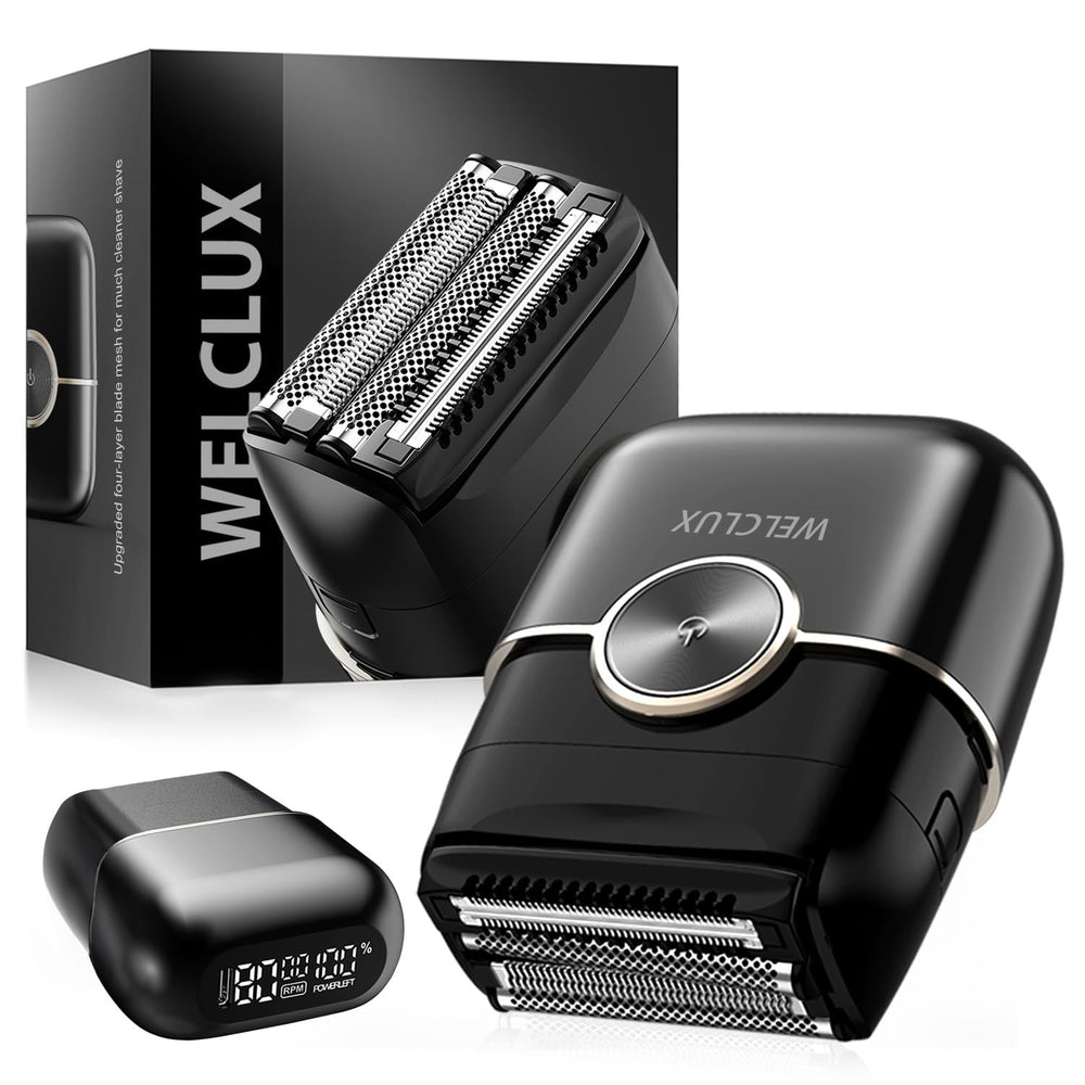 Welclux afeitadora de foil con 4 cabezas para un afeitado suave.