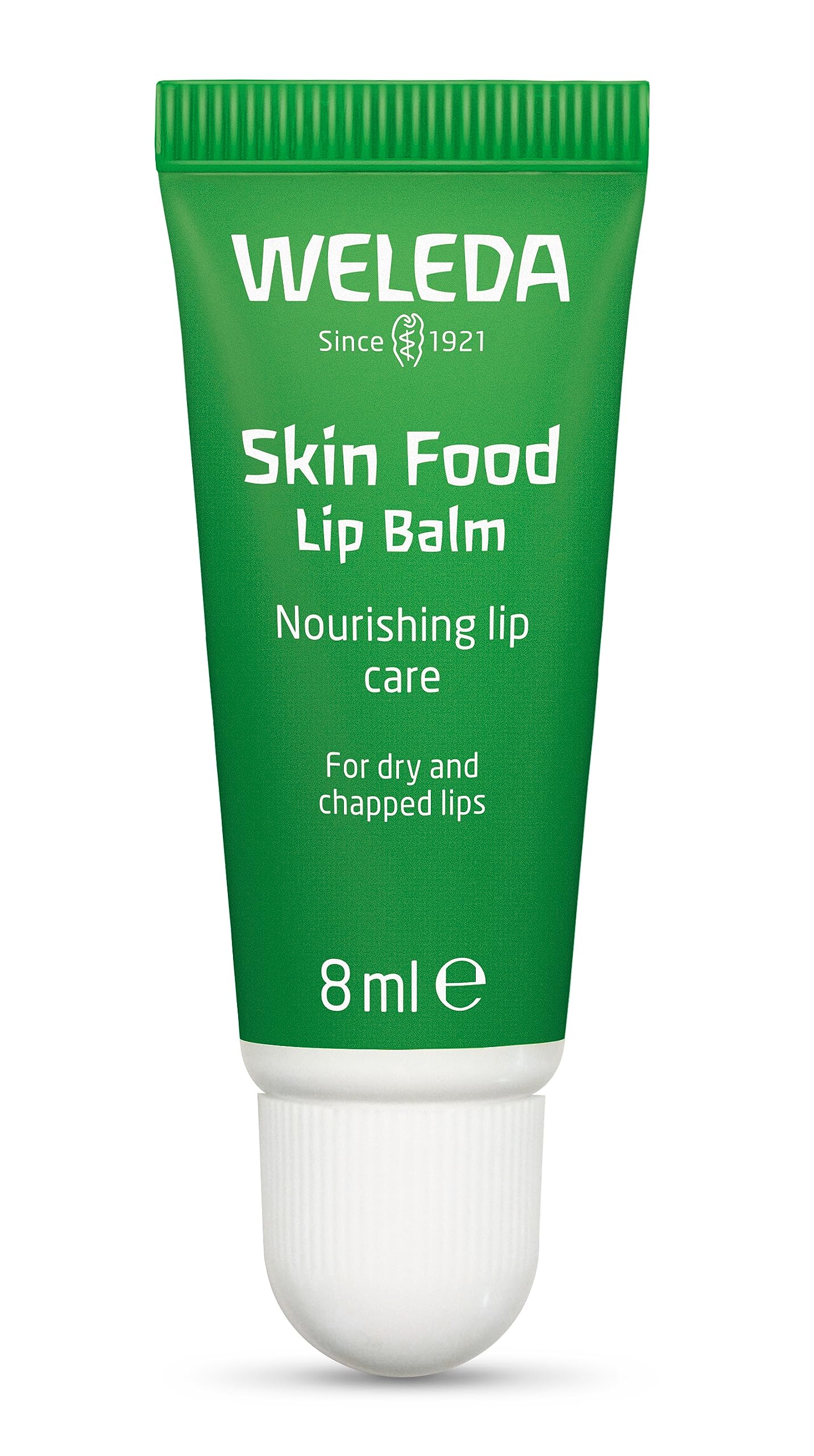 Weleda bálsamo labial en tubo 0,27 oz para hidratación diaria.