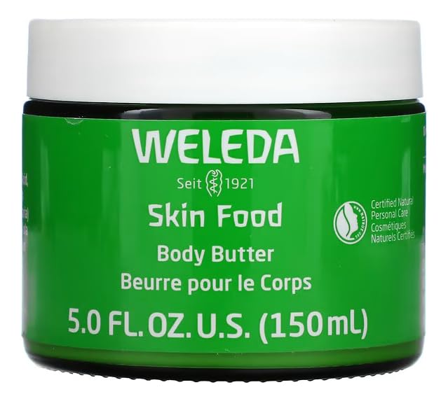 Textura batida de Weleda Manteca Corporal, deja piel suave y sedosa.