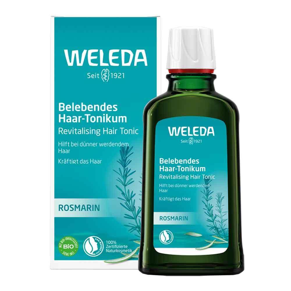 Weleda romero tonico capilar 100ml: revitaliza el cuero cabelludo y aporta brillo natural.