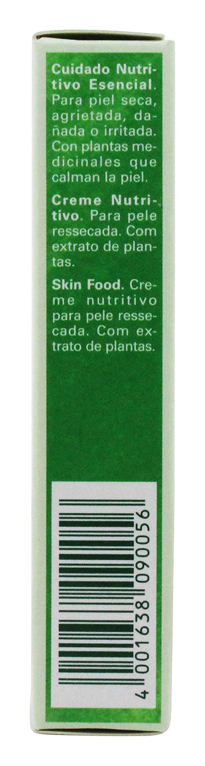 Aplicación suave de Skin Food en manos y rostro para hidratación.