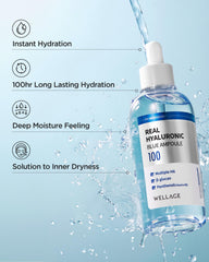 Wellage Real Hialuronica: fórmula de 9 moléculas para hidratación duradera.