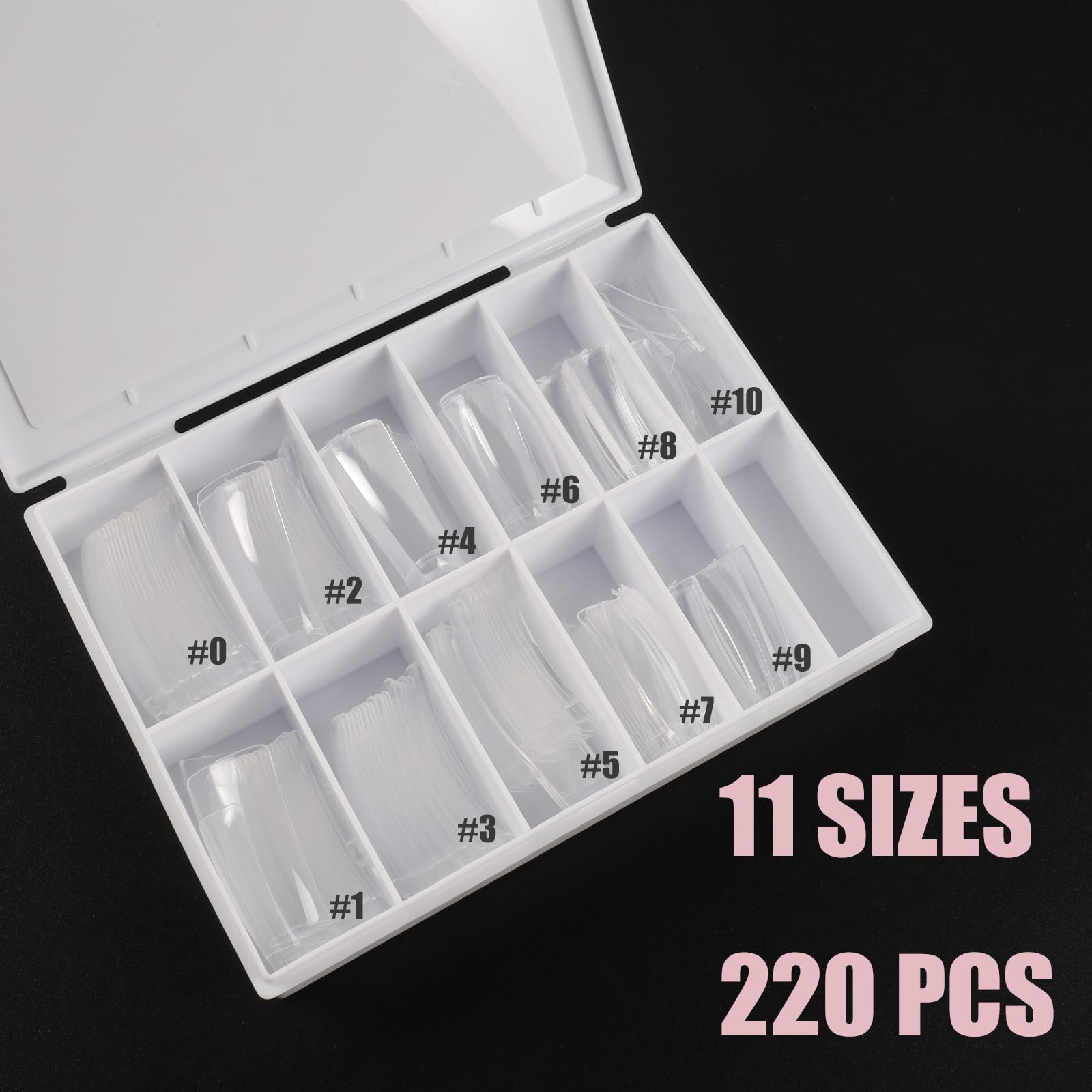 Wellquinn uñas pato con 11 tallas, ajuste preciso para dedos