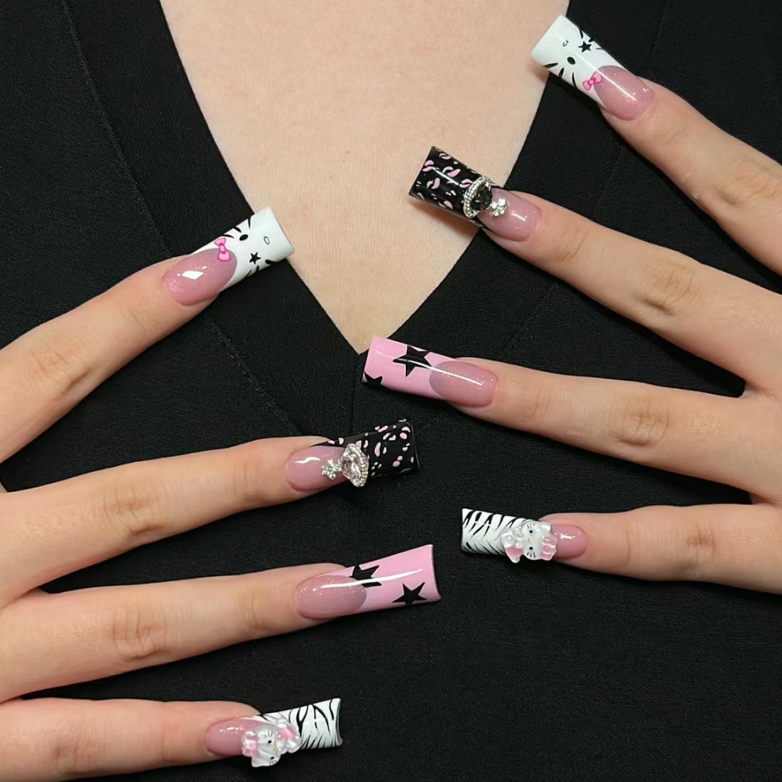 Wellquinn uñas pato transparentes para acabado limpio y versátil