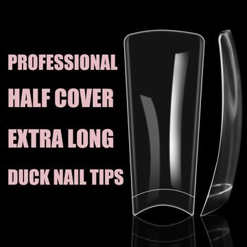 Wellquinn uñas pato con media cobertura para looks elegantes