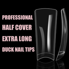 Wellquinn uñas pato con media cobertura para looks elegantes