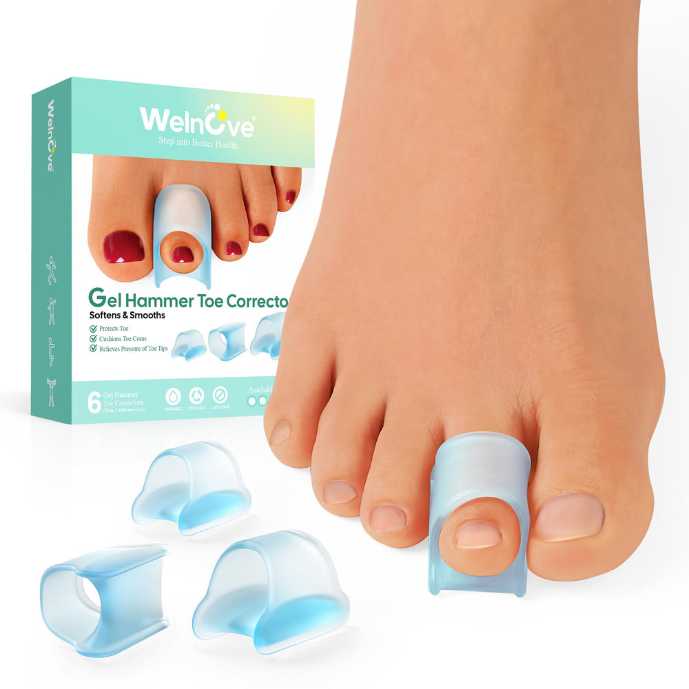 Welnove Corrector dedo martillo: conjunto de seis para realinear dedos.