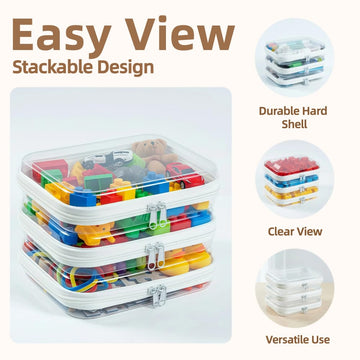 WELPIRT estuche transparente con cremallera, acceso rápido para objetos pequeños.