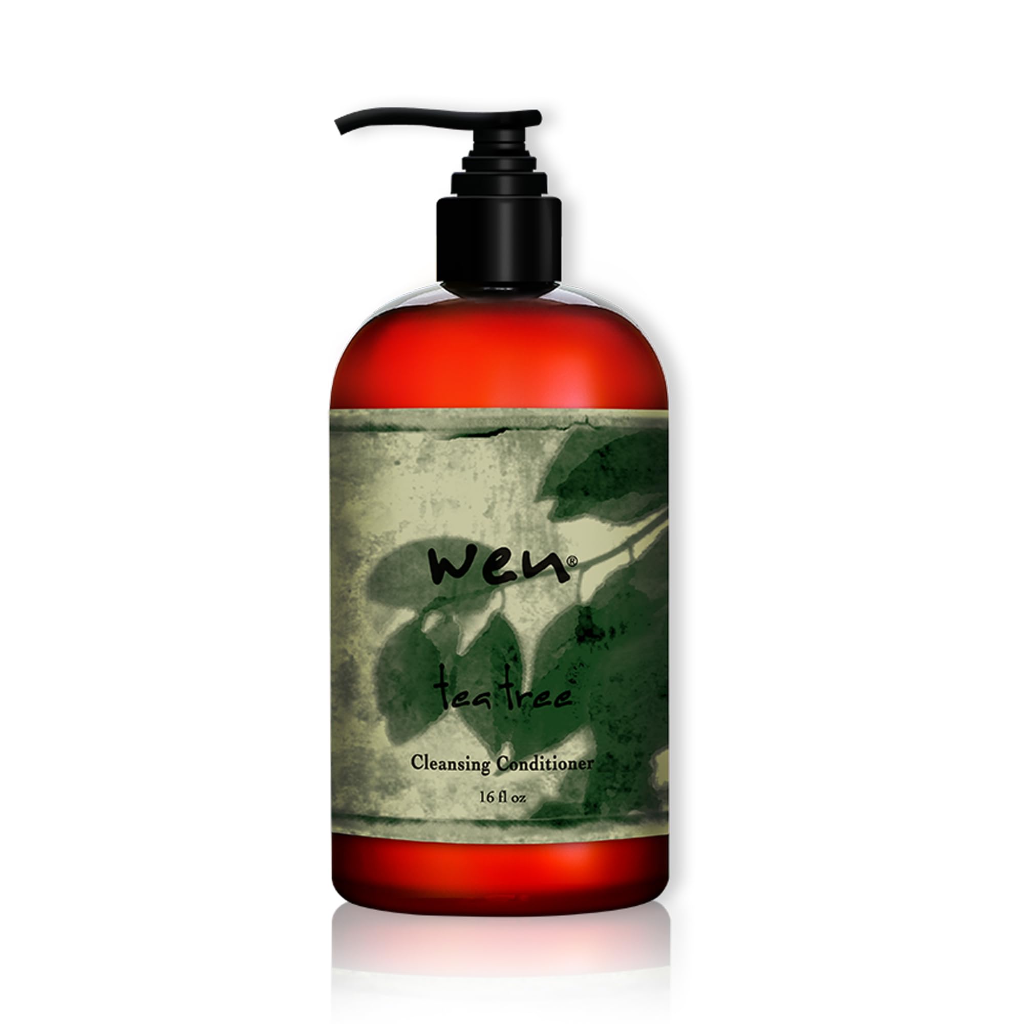 Acondicionador limpiador WEN Árbol de Té en botella frontal, cabello suave y con brillo