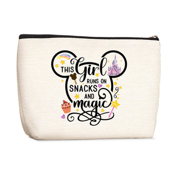 Bolso cosmético Wenboco con dibujo de ratón, perfecto para maquillaje y accesorios.