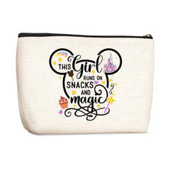 Bolso cosmético Wenboco con dibujo de ratón, perfecto para maquillaje y accesorios.