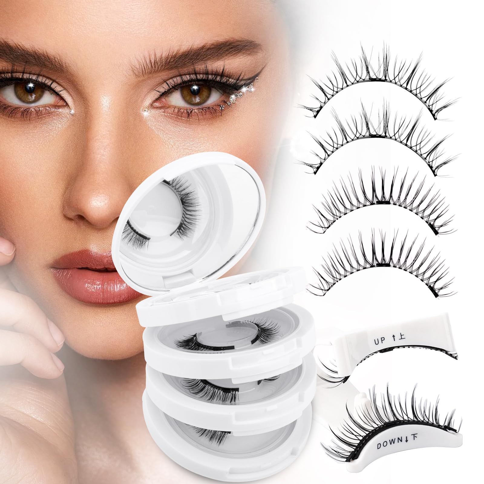 Wendy Lashes acabado ligero como pluma para uso diario.