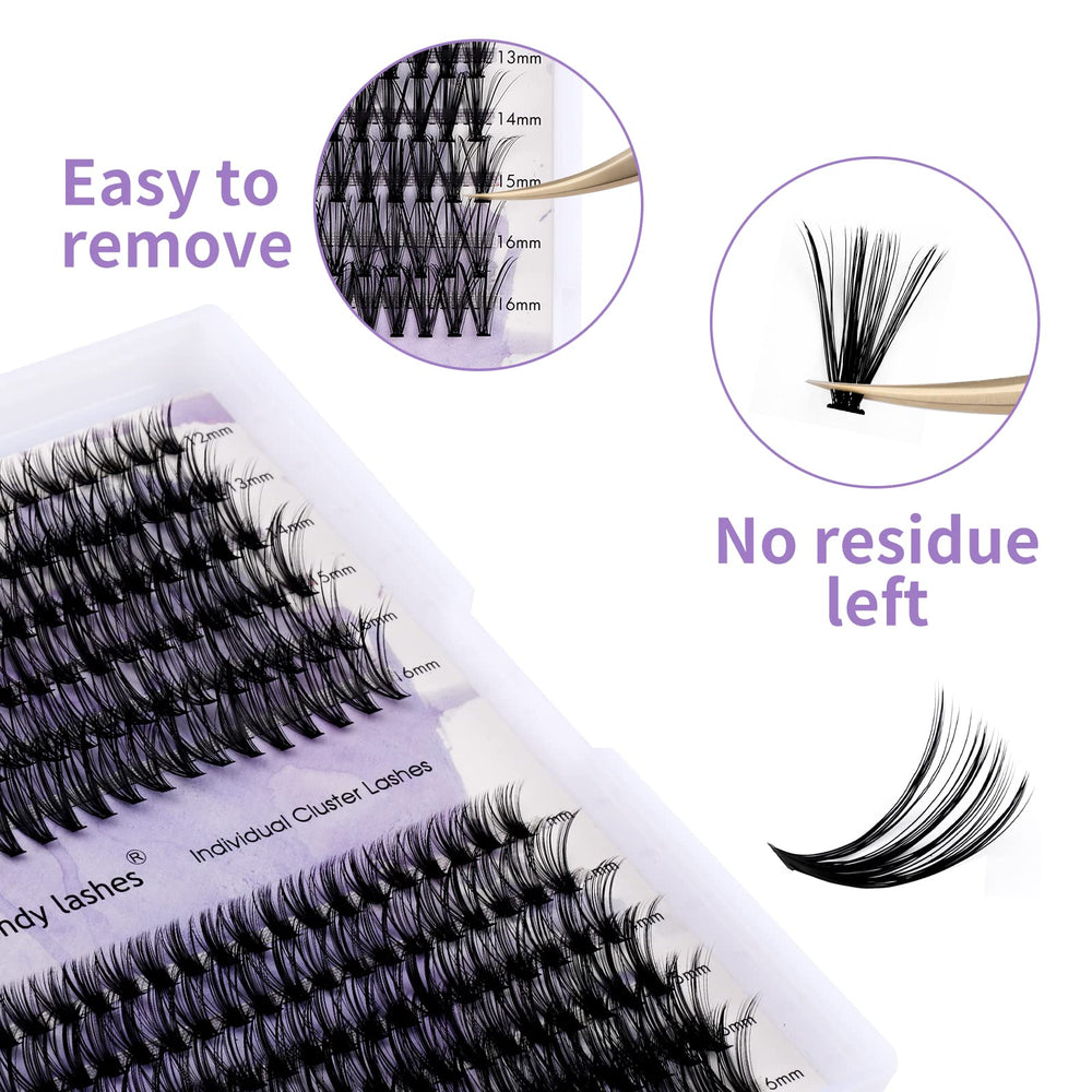 Wendy Lashes clúster: 12 filas con 20 piezas cada una.