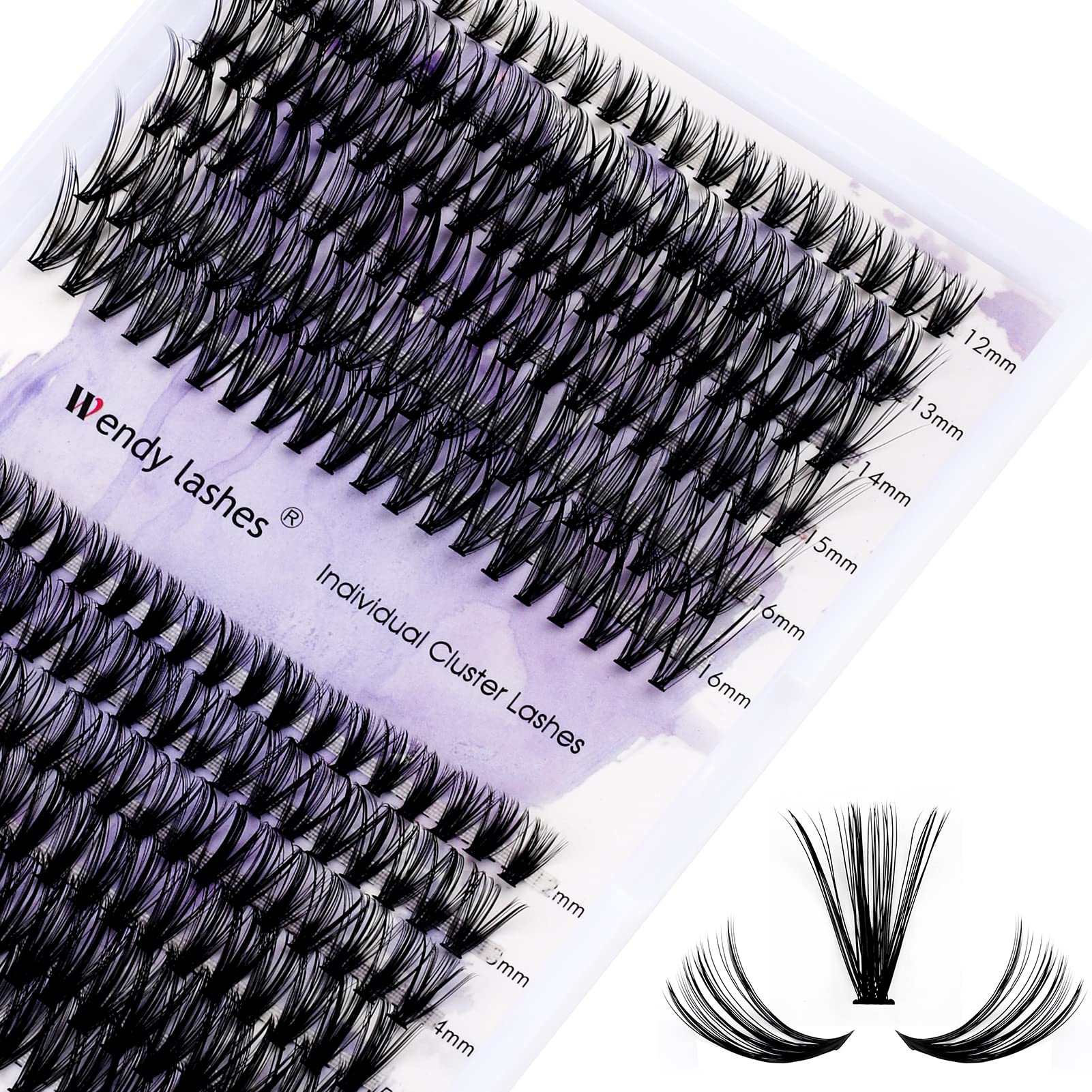 Wendy Lashes clúster: caja de 240 piezas para crear looks personalizados en casa.