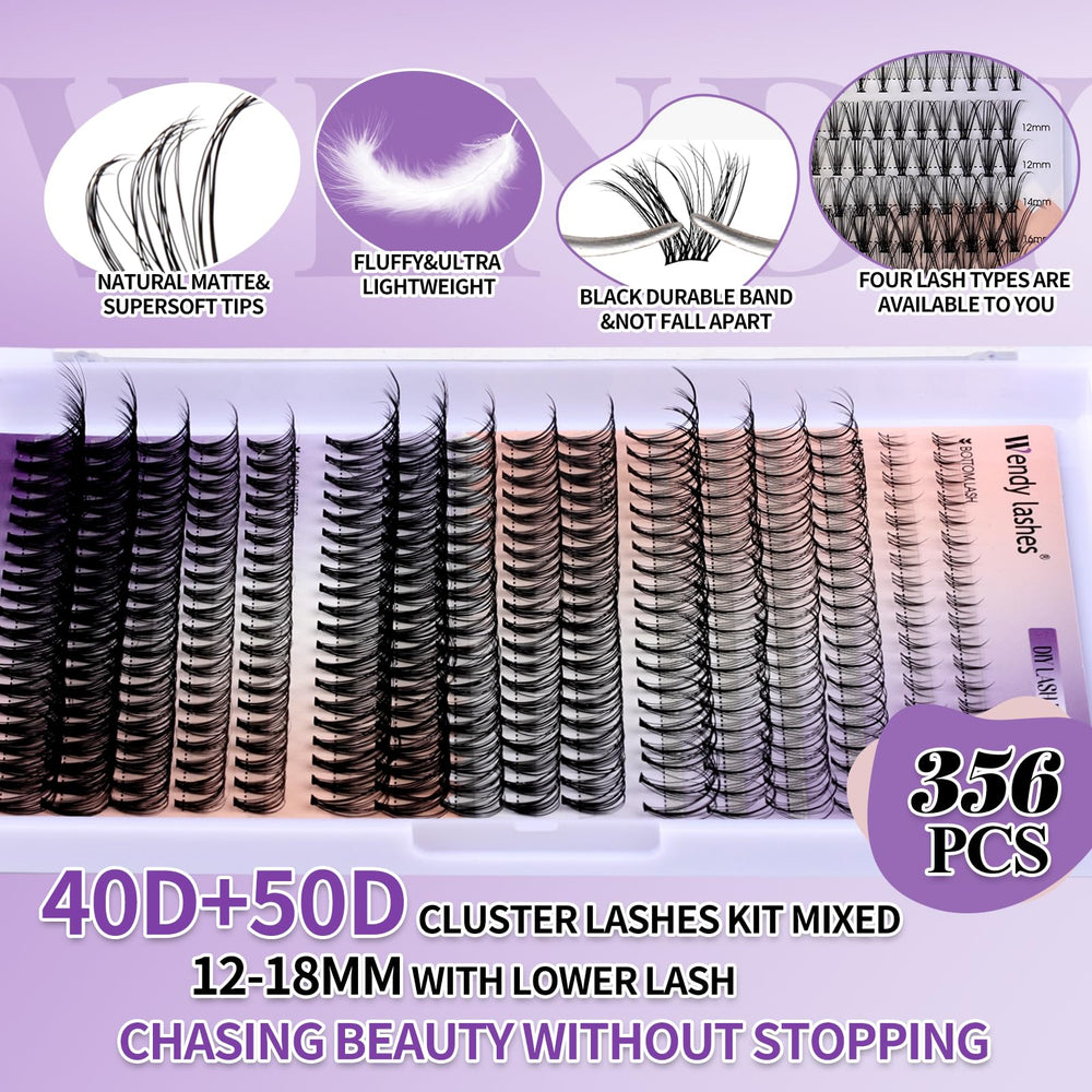 Wendy Lashes: cuatro filas de lash clusters para volumen personalizado.
