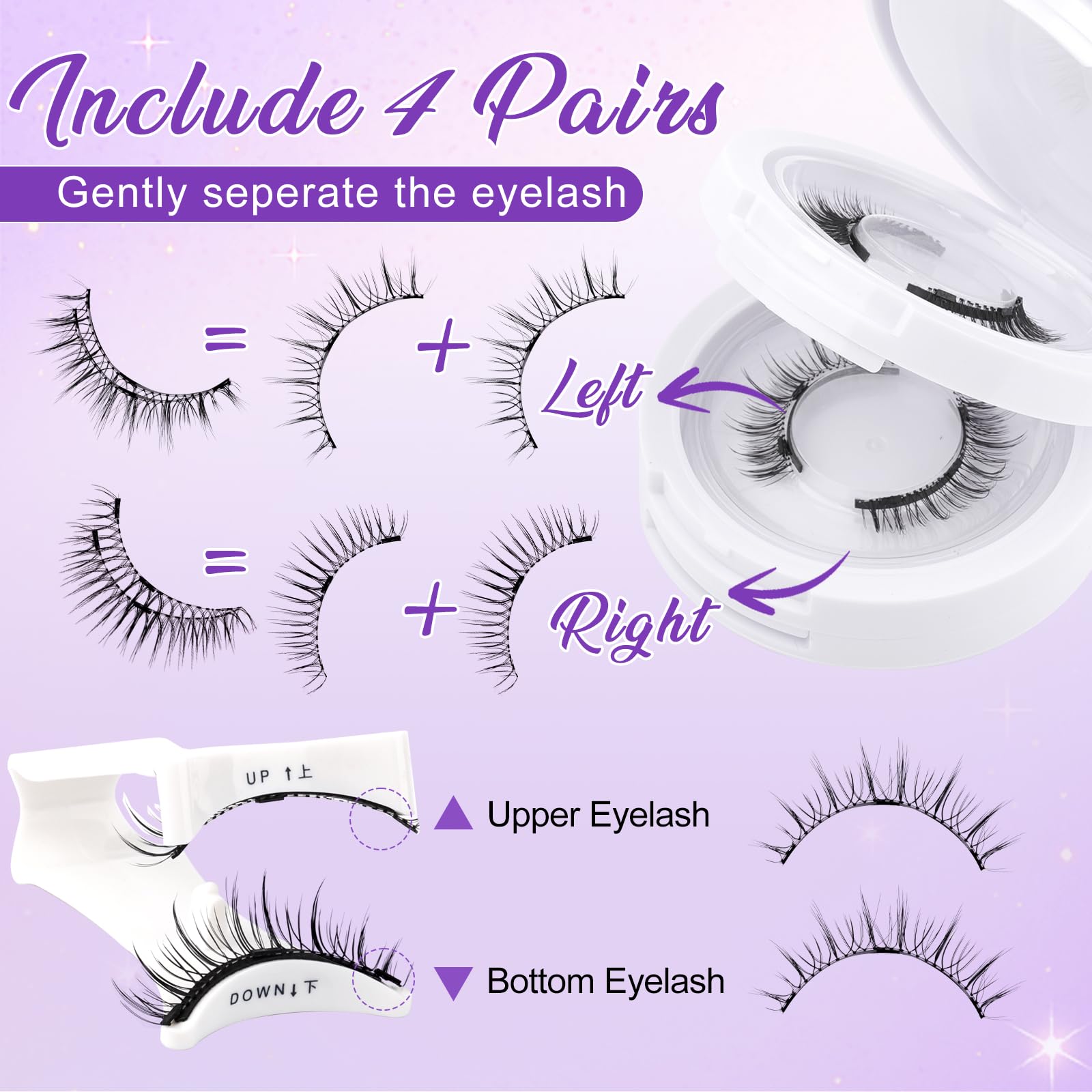 Wendy Lashes diseño magnético ultra fino para mayor comodidad.