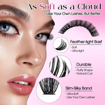 Wendy Lashes longitudes mixtas 10–18 mm para estilos versátiles.