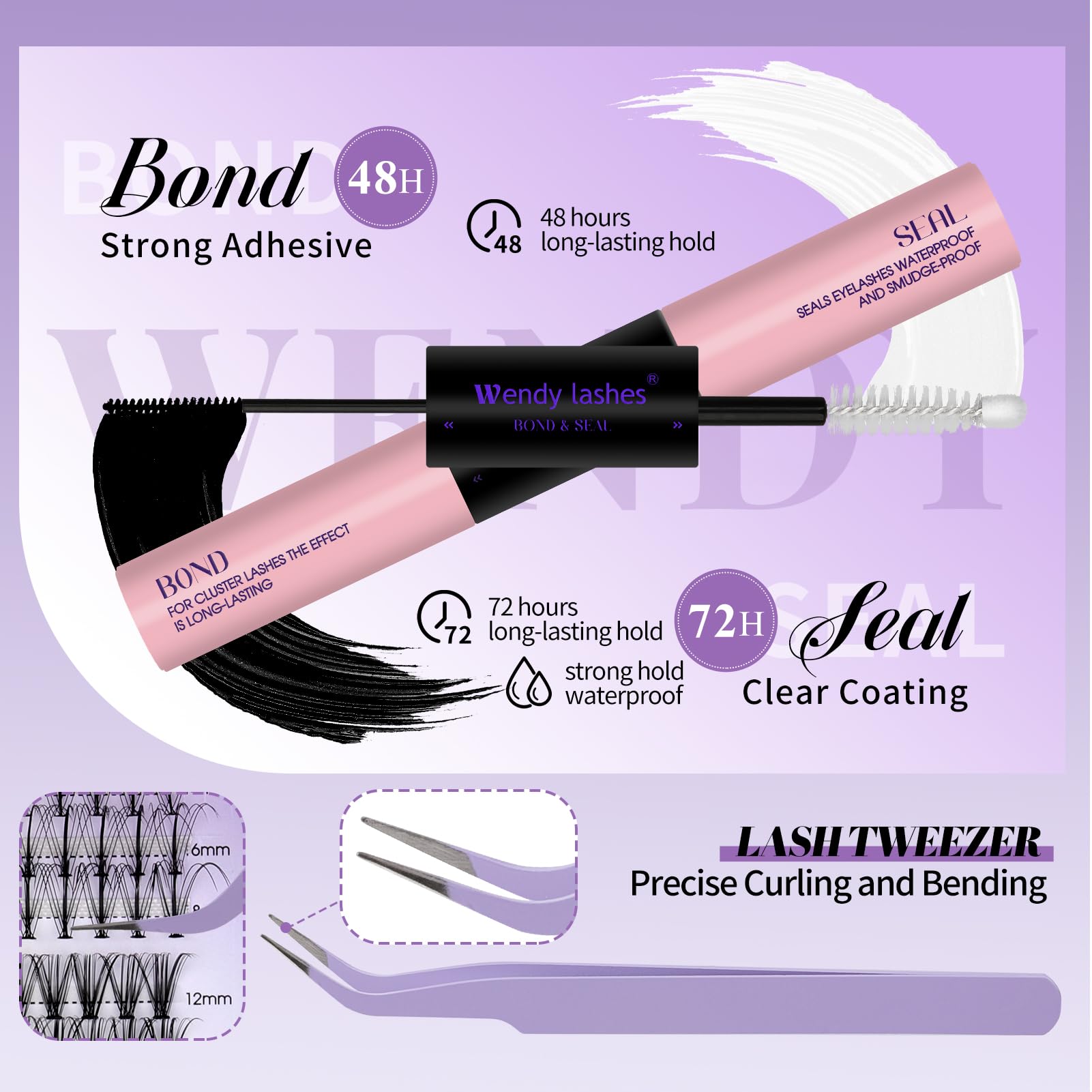 Wendy Lashes: pinzas de alta precisión para colocar pestañas con precisión.