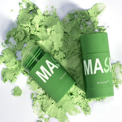 Primer plano WenFeng con té verde, purifica poros y mejora condición de la piel.