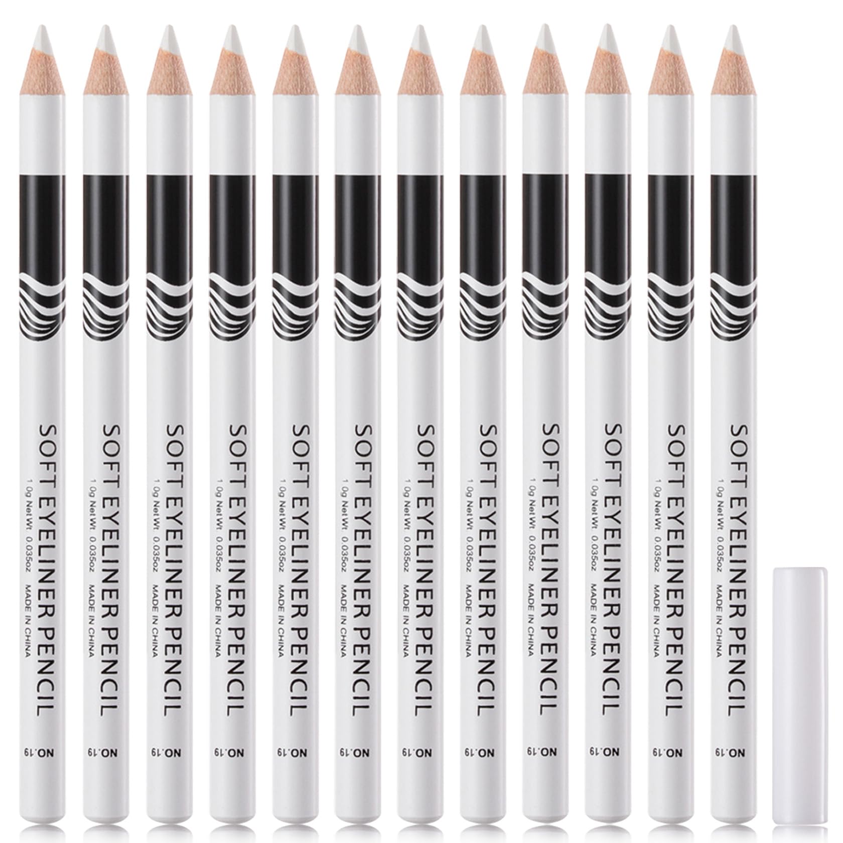 WENJLYJ lapiz delineador blanco, 12 piezas, punta suave para trazos precisos.