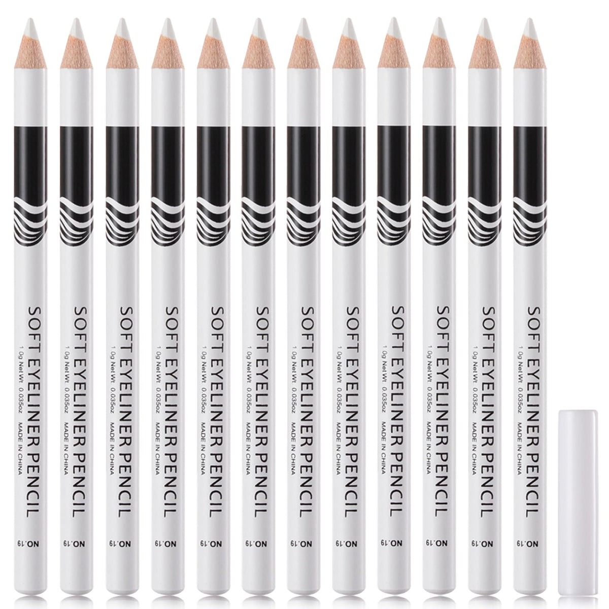 WENJLYJ lapiz delineador blanco, 12 piezas, punta suave para trazos precisos.