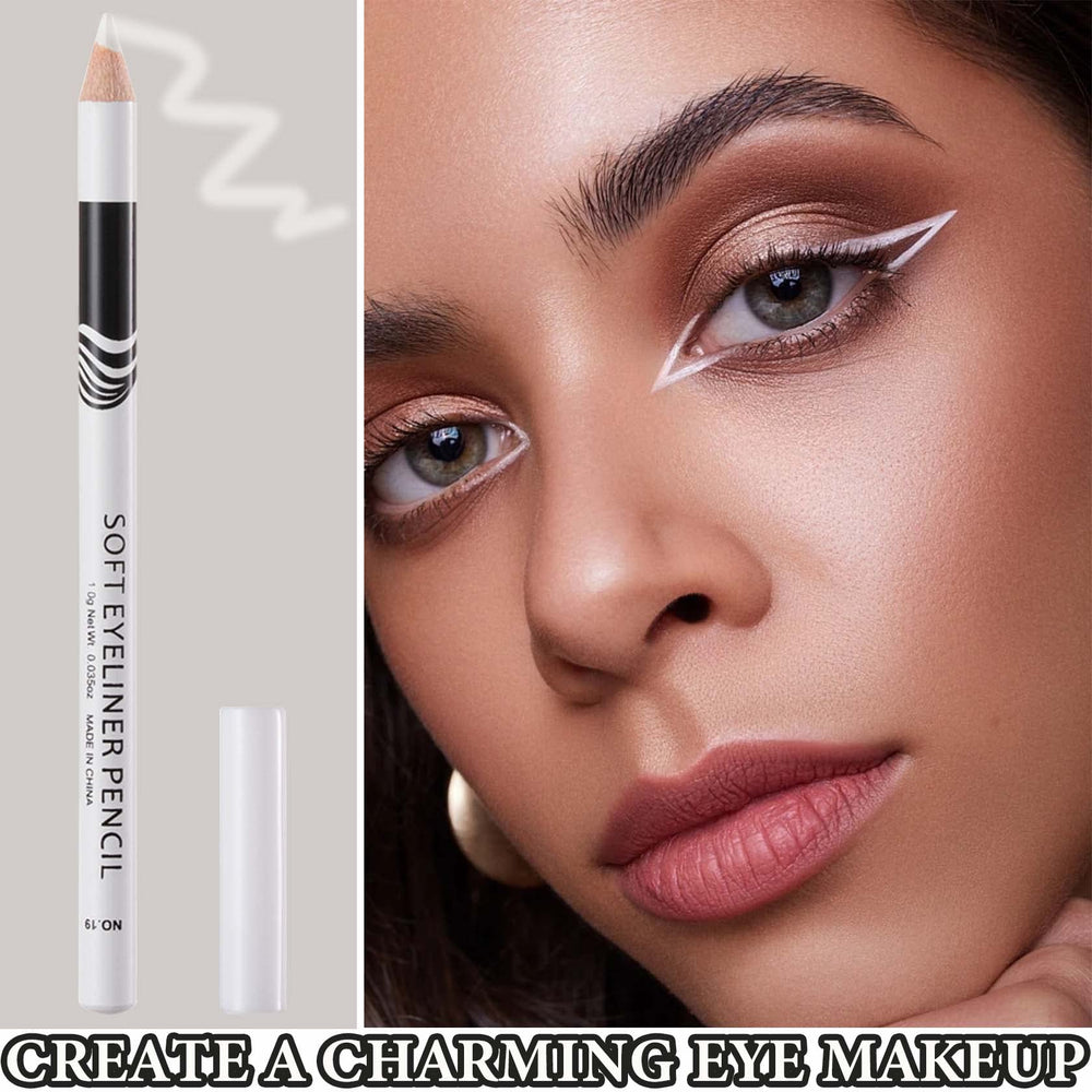 WENJLYJ lapiz delineador blanco, resistente al agua para maquillaje duradero.