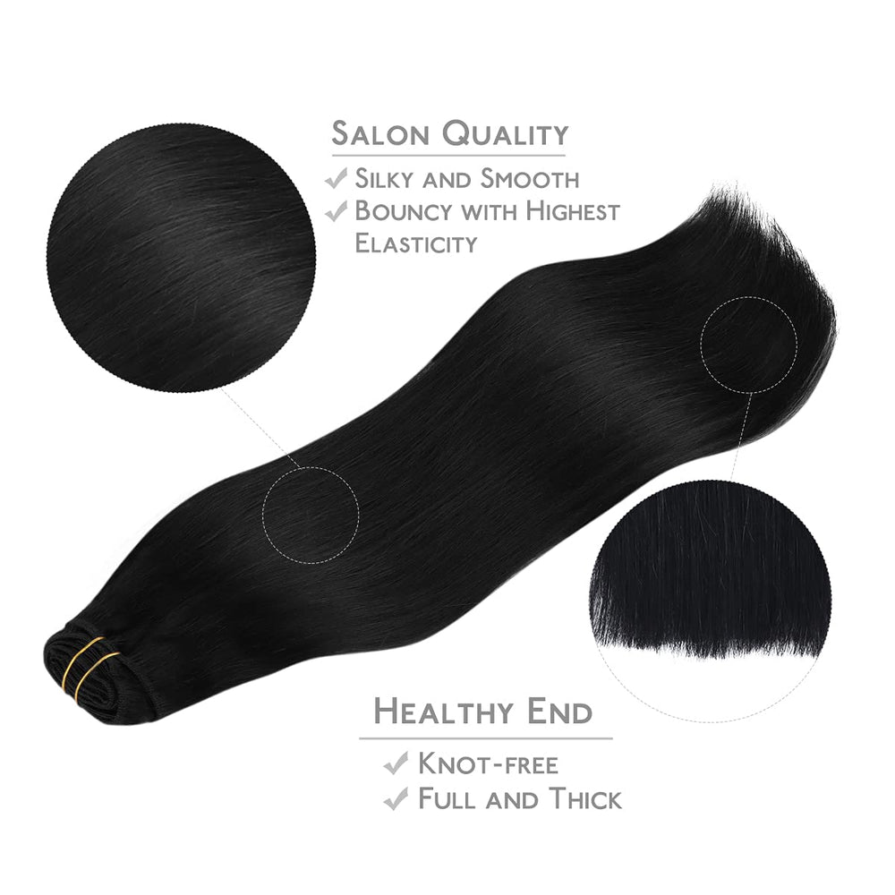 WENNALIFE Brillo natural Jet Negro, tono frío con subtonos azules.