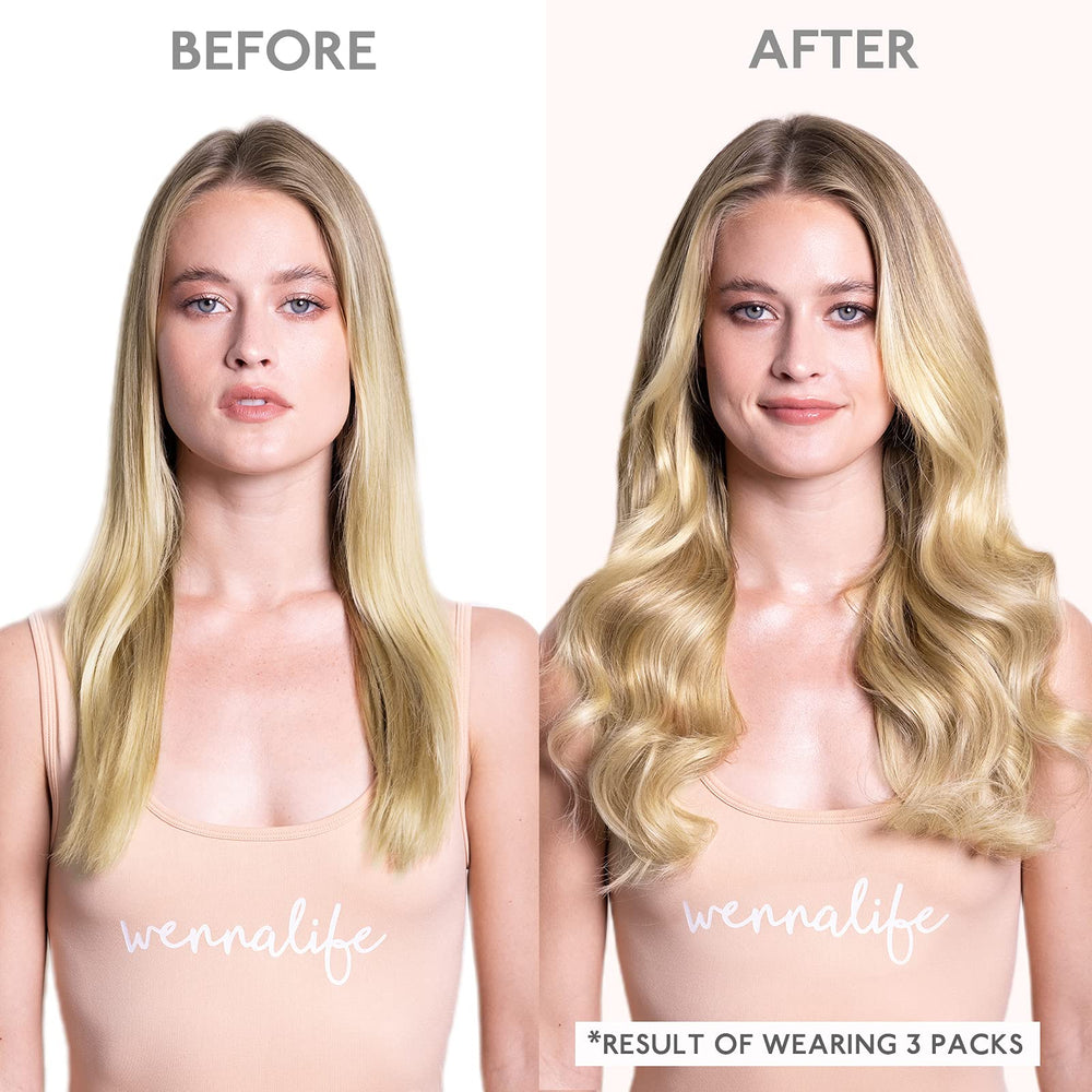Extensiones Wennalife con cinta adhesiva: textura Remy suave y sin enredos.
